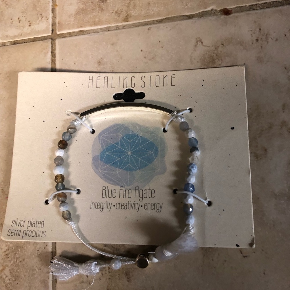 Silver Plated Blue Fire Agate Bracelet- 2A $15 or $12 w/offer
